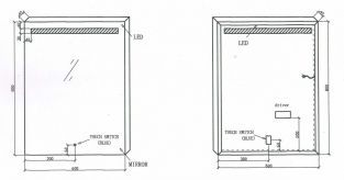 Miracle LED spiegel 600x800MM Aluminium